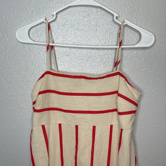 PETAL + PUP Brea Cream Stripe Maxi Dress NWT Size Medium - Picture 4 of 10